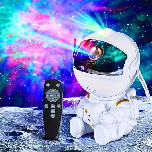 astronaut projector, astro buddy, space buddy, galaxy projector, mini astronaut projector